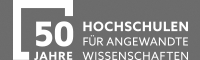 Logo 50 Jahre Hochschulen für angewandte Wissenschaften (50 Jahre HAWs)