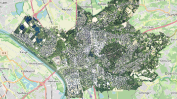 Karte von Leverkusen_Satellitenbild Karte von Leverkusen_Satellitenbild