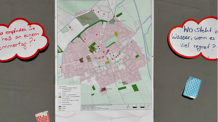 Stadtplan von Kerpen mit Markierungen