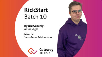 Anton Sagel mit seinem KickStart-Projekt "Hybrid Gaming"
