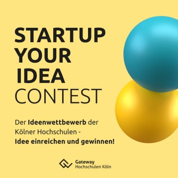 Startup your idea contest 2023 - jetzt bewerben!