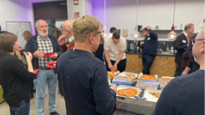 Forschende im Gespräch im Rahmen des Transferforum 2025