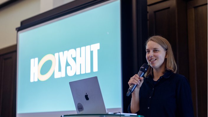 Anastasia Bondar, Gründerin von HolyShit gab einen Impulsvortrag