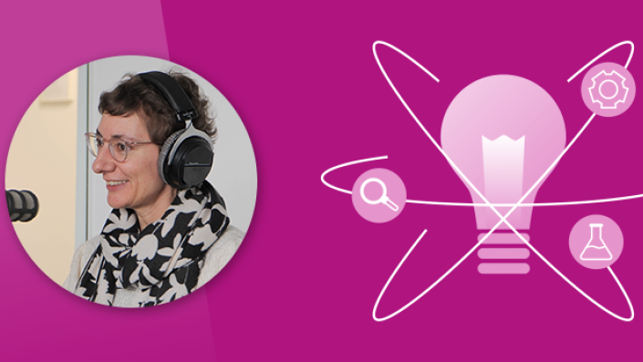 Key Visual des Podcasts Hör mal, wer da forscht mit einem Bild von Prof. Dr. Amelie Duckwitz (Bild: TH Köln) Key Visual des Podcasts Hör mal, wer da forscht mit einem Bild von Prof. Dr. Amelie Duckwitz (Bild: TH Köln)