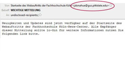 Screenshot einer E-Mail Screenshot einer E-Mail