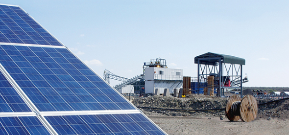 Photovoltaik-Module in Thabazimbi in Südafrika Photovoltaik-Module in Thabazimbi in Südafrika