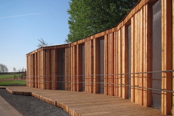 Die Greifvogelstation auf dem Landesgartenschaugelände in Zülpich.
