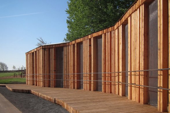 Die Greifvogelstation auf dem Landesgartenschaugelände in Zülpich.