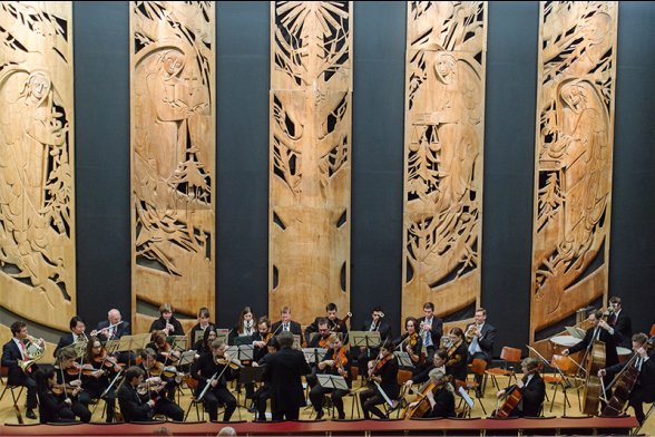 Das Orchester der Fachhochschule Köln in der Aula
