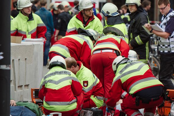 Über 150 Einsatzkräfte waren an der Übung beteiligt. 