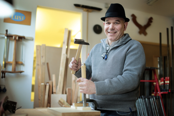 Martin Waleczek mit Hammer