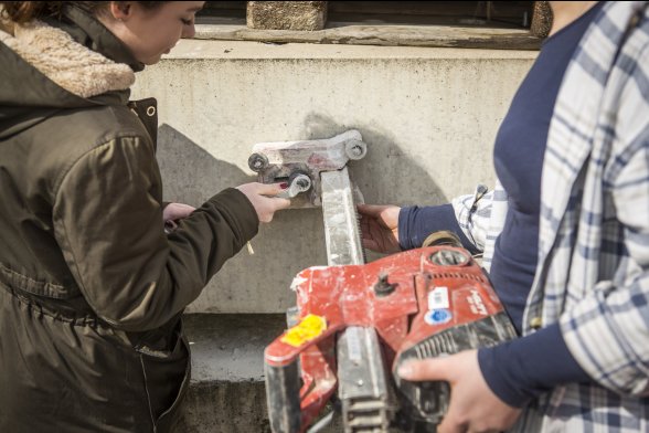 Vorbereitung zur Baustoffprobe, ...