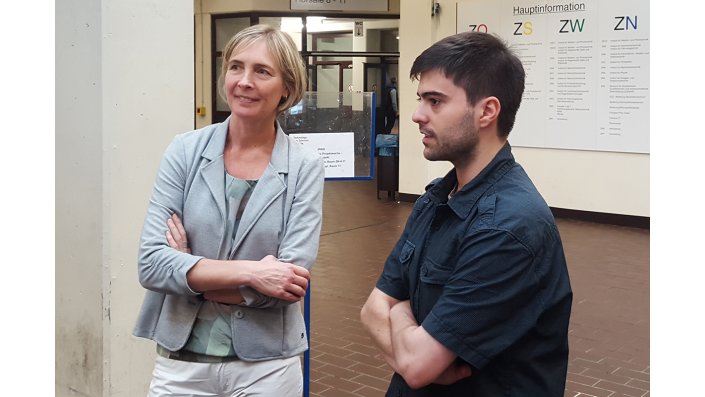 Prof. Dr. Sylvia Heuchemer und Gabriel Palombo