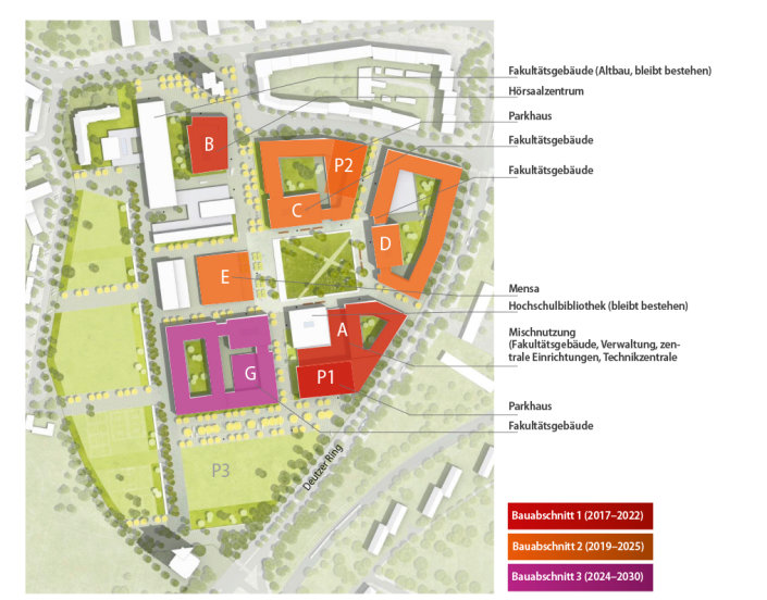 Lageplan des neuen Campus Deutz