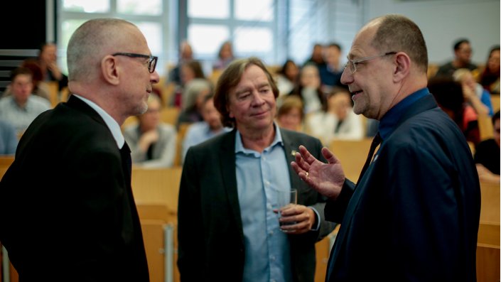 Willem Noë, Prof. Dr. Harald Sander, Prof. Dr. Stefan Herzig (v.l.)