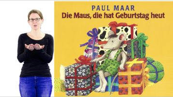Illustration Paul Maar: „Die Maus, die hat Geburtstag heut“ (Bild: Verlag Friedrich Oetinger, Hamburg 1997/Video: Meike Hein)