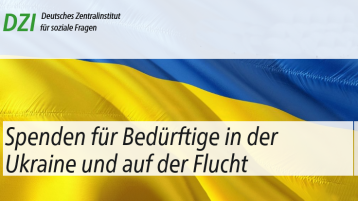 Spenden Ukraineflagge (Bild: DZI)