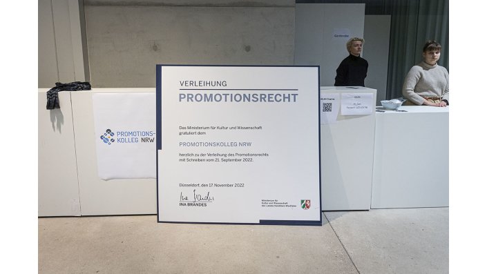 Beim Festakt zur Verleihung des Promotionsrechts 