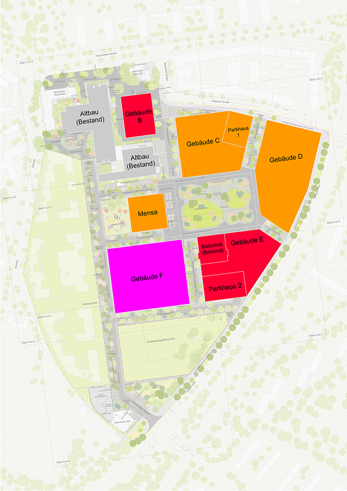 Neubau Campus Deutz – Lageplan