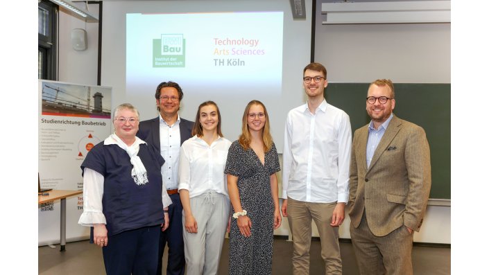 v.l.n.r.: Elvira Bodenmüller, Michael Rohr, Sina Rüter, Johanna Klein, Lasse Dietsch und Prof. Dr. Gunnar Lühr