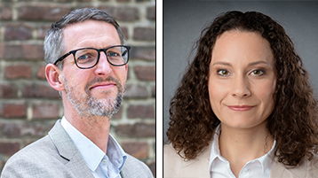 Portaitfotos von Prof. Dr. Wilma Eleonore Castro-Lesching und Prof. Dr. Christoph Haag  (Image: Castro-Lesching: Privat; Haag: Eva Backes)