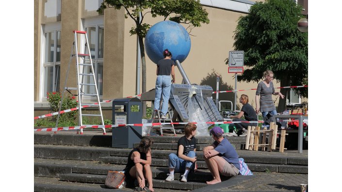 Restaurierung der Sonnenuhr