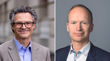 Porträtfotos von Prof. Dr. Rolf Schwartmann (links) und Dr. Reinhard Müller (Bild: TH Köln)