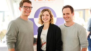 Das Gründungsteam von PLYTEQ (v.l.n.r.): Maximilian Both, Alina Cartus, Björn Kämper. (Bild: Nikolaus Schmitz)