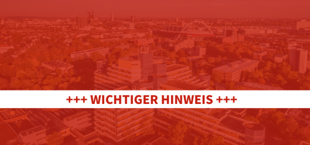 Warnhinweis Campus Deutz (Bild:TH Köln)