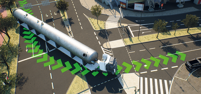 Im Projekt MetaMover entwickelt die TH Köln gemeinsam mit Projektpartnern eine virtuelle Simulationsumgebung für Groß- und Schwertransporte in NRW.  (Bild:Martin de Fries/TH Köln)