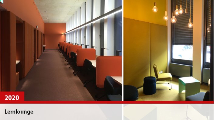 Innenansichten der Hochschulbibliothek am Campus Gummersbach