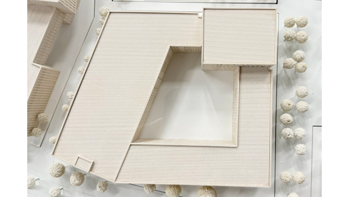 Das Fakultätsgebäude C von oben.