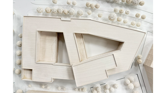 Das Gebäude D von oben.