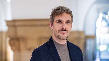 Dr. Frederic Vobbe ist neuberufener Professor für Angewandte Ethik. (Bild: Michael Bause / TH Köln)