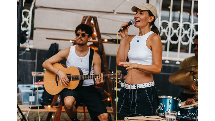 Ein Konzert während der Bücherbörse