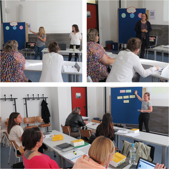 Programm 2: Auftaktveranstaltung am 20.09.2023 (Fotos oben links und rechts) Überblickswissen Kindheitspädagogik am 11.10.2023 Programm 2: Auftaktveranstaltung am 20.09.2023 (Fotos oben links und rechts) Überblickswissen Kindheitspädagogik am 11.10.2023