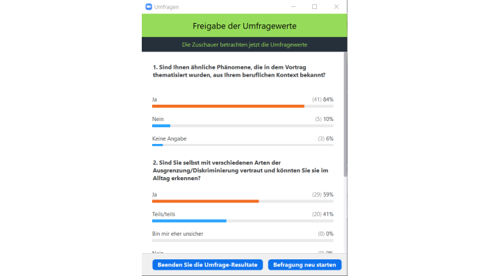 Kurzumfragen zu extremen Rechten in der Sozialen Arbeit, zur mobilen Beratung und Diskriminierung