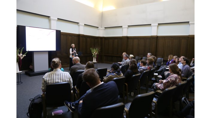Prof. Dr. Sylvia Heuchemer, Präsidentin der TH Köln und Projektleitung Get-IT@TH Köln bei der Begrüßung der Teilnehmer*innen.