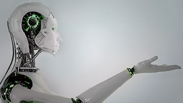 Roboter, der seine Hand ausstreckt (Bild: User @jim on Adobe Stock (Licence with Purchase))
