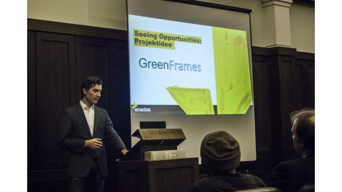 GreenFrames von Enactus beim Entrepreneurs-Club im WS 17/18