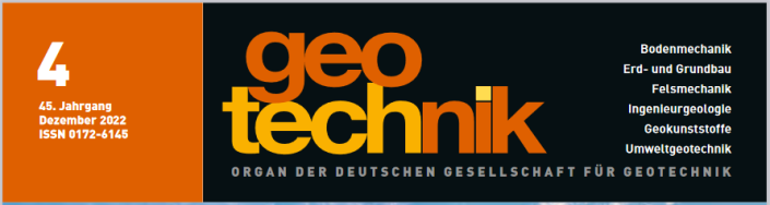 Logo der Zeitschrift "Geotechnik"