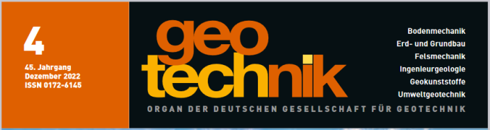 Logo der Zeitschrift "Geotechnik" Logo der Zeitschrift "Geotechnik"