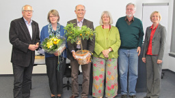 Prof. Dr. Averkamp, Frau Ehses, Prof. Dr. Ehses, Prof. Dr. Faeskorn-Woyke, Prof. Dr. Stenzel, Prof. Dr. Heuchemer (v.l.n.r.) (Bild: Manfred Stern / FH Köln)