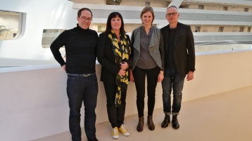 von links nach rechts: Dr. Oliver Vettori (WU Wien), Prof. Dr. Gabriele Koeppe (TH Köln), Carina Weiss (WU Wien), Prof. Dr. Siegfried Stumpf (TH Köln) (Bild: Siegfried Stumpf/TH Köln)