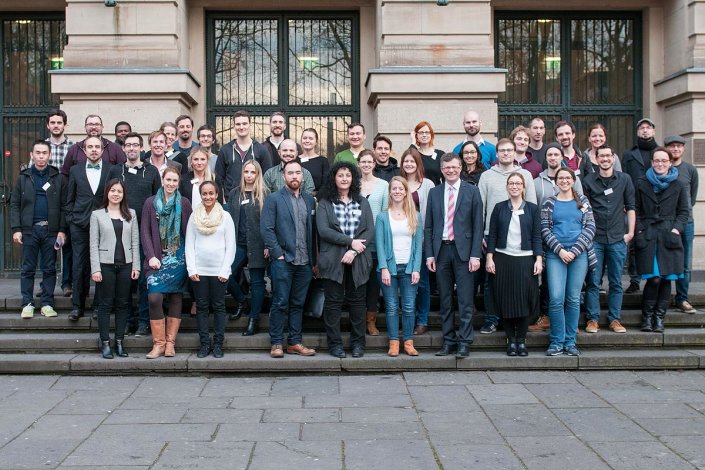 Die Mitglieder des Doktorandenkonvents mit dem geschäftsführenden Vizepräsidenten der TH Köln, Prof. Dr. Klaus Becker. 