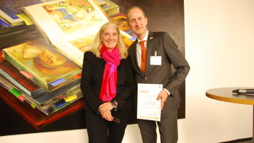 Prof. Dr. Martin Bonnet mit Ministerin Isabel Pfeiffer-Poensgen (Bild: MKW 2019)