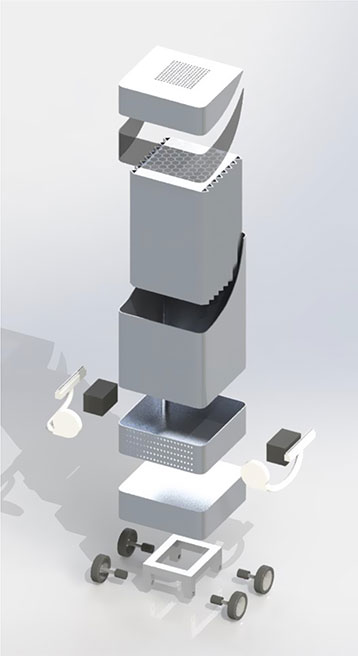 Konzeptdarstellung der mobilen Einheit im Projekt BuildON.
