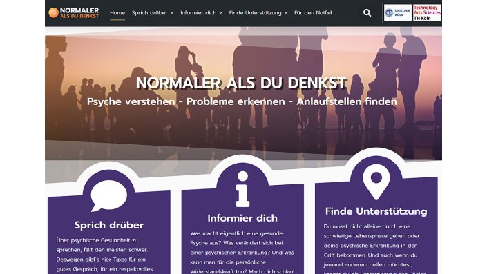 Screenshot der Website Normaleralsdudenkst