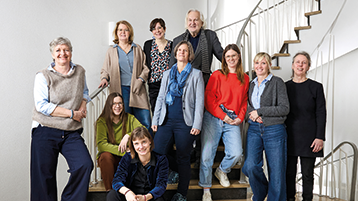 Das Projektteam (v.l.): Alexandra Geißler-Wölfle, Laura Blasius, Martina Maczewski, Johanna Krieser, Britta Levering, Prof. Dr. Isabel Zorn, Prof. Dr. Johann Behrens, Annika Eppmann, Stefanie Daniel und Petra Hoffmann.  (Bild: TH Köln)