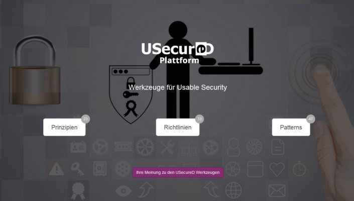 Screenshot des USecureD-Portals